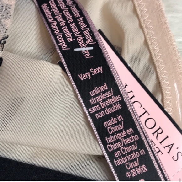 VICTORIA’S SECRET Unlined Strapless Bustier Bra M - Picture 8 of 8
